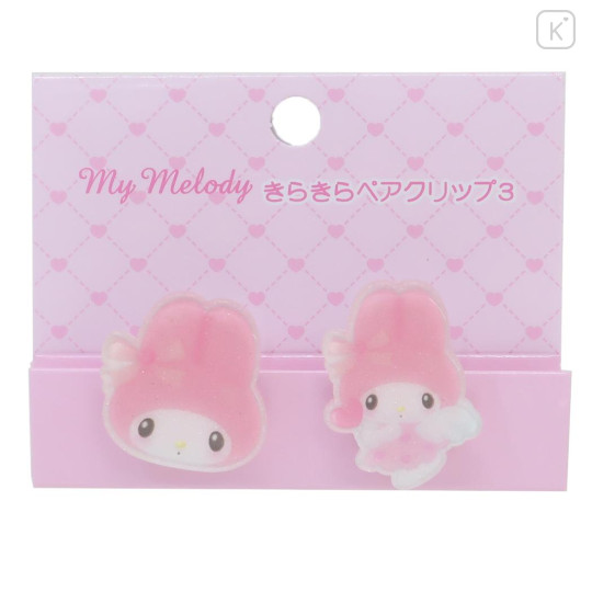 Japan Sanrio Acrylic Clip Set - My Melody / Dreaming Angel Glitter - 1