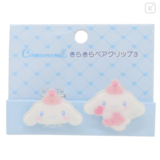 Japan Sanrio Acrylic Clip Set - Cinnamoroll / Dreaming Angel Glitter - 1