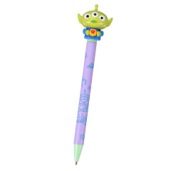 Japan Disney Store Action Mascot Ballpoint Pen - Toy Story Little Green Men / Big Head Purple