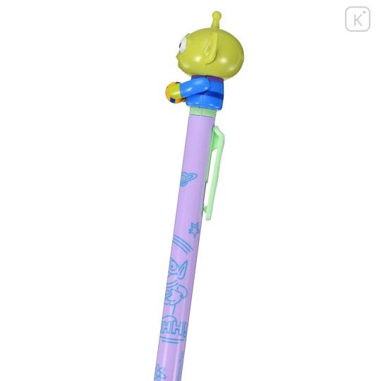 Japan Disney Store Action Mascot Ballpoint Pen - Toy Story Little Green Men / Big Head Purple - 2