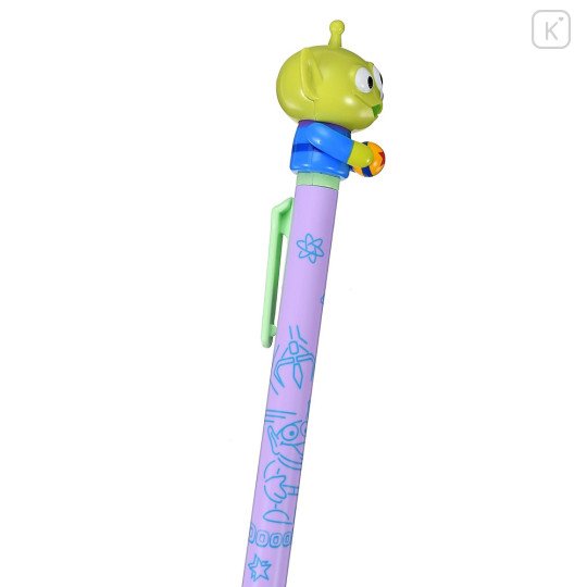 Japan Disney Store Action Mascot Ballpoint Pen - Toy Story Little Green Men / Big Head Purple - 3