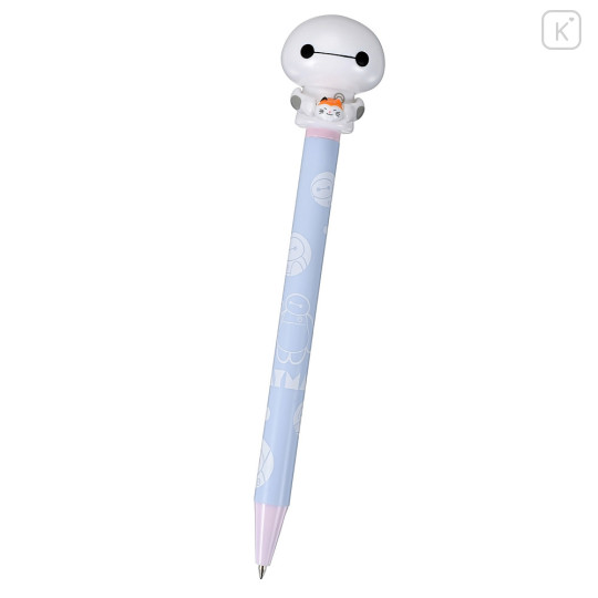 Japan Disney Store Action Mascot Ballpoint Pen - Baymax / Big Head Light Blue - 1