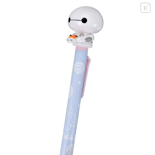 Japan Disney Store Action Mascot Ballpoint Pen - Baymax / Big Head Light Blue - 4