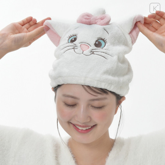 Japan Disney Store Quick Dry Hair Cap Towel - Marie / Face - 2