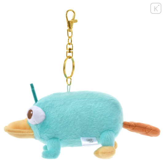 Japan Disney Store Fluffy Plush Keychain - Perry the Platypus / Exhausted - 3