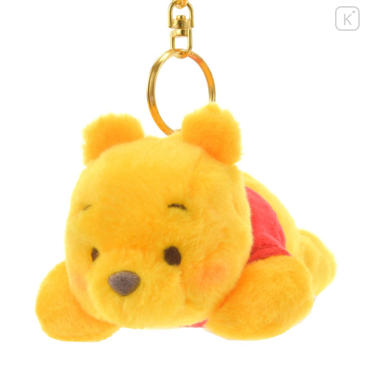 Japan Disney Store Fluffy Plush Keychain - Pooh / Exhausted - 1