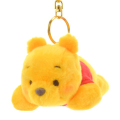 Japan Disney Store Fluffy Plush Keychain - Pooh / Exhausted