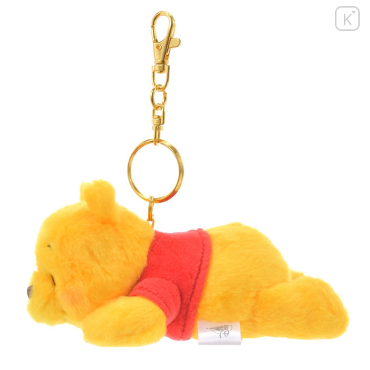 Japan Disney Store Fluffy Plush Keychain - Pooh / Exhausted - 3