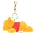 Japan Disney Store Fluffy Plush Keychain - Pooh / Exhausted - 3