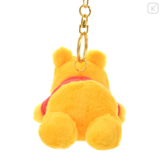 Japan Disney Store Fluffy Plush Keychain - Pooh / Exhausted - 4