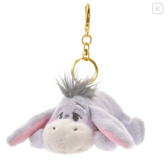 Japan Disney Store Fluffy Plush Keychain - Eeyore / Exhausted - 1