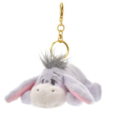 Japan Disney Store Fluffy Plush Keychain - Eeyore / Exhausted