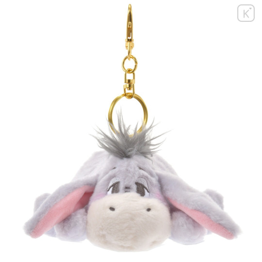 Japan Disney Store Fluffy Plush Keychain - Eeyore / Exhausted - 2