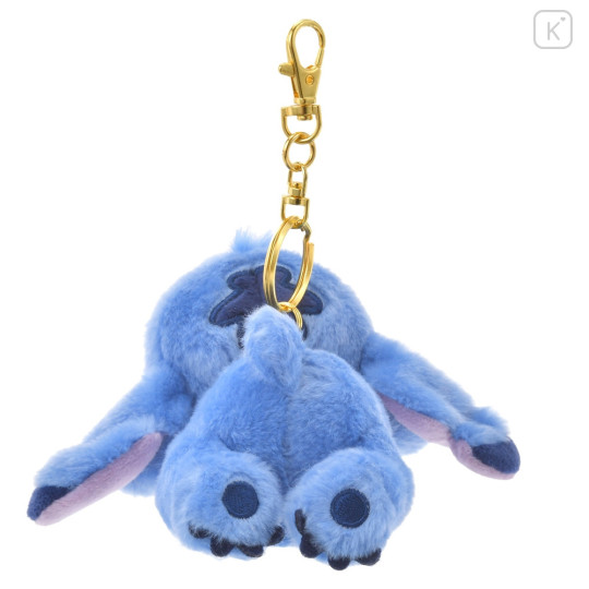 Japan Disney Store Fluffy Plush Keychain - Stitch / Exhausted - 4