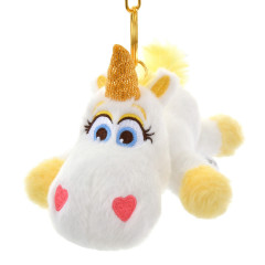 Japan Disney Store Fluffy Plush Keychain - Toy Story Buttercup / Exhausted