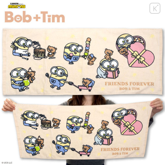 Japan Minions Face Towel - Bob & Bear Tim - 2