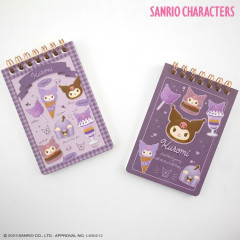 Japan Sanrio A7 Ring Notebook Set - Kuromi