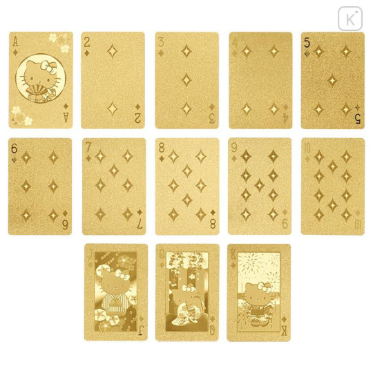 Japan Sanrio Gold Playing Cards - Hello Kitty - 6