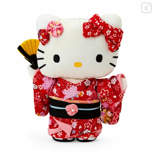 Japan Sanrio Crepe Japanese Doll (M) - Hello Kitty / Red - 1