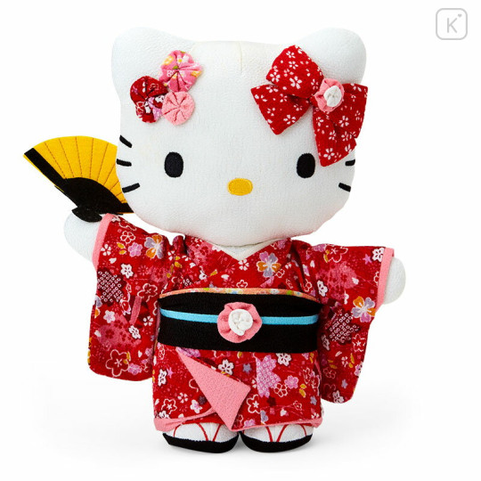 Japan Sanrio Crepe Japanese Doll (L) - Hello Kitty / Red - 1