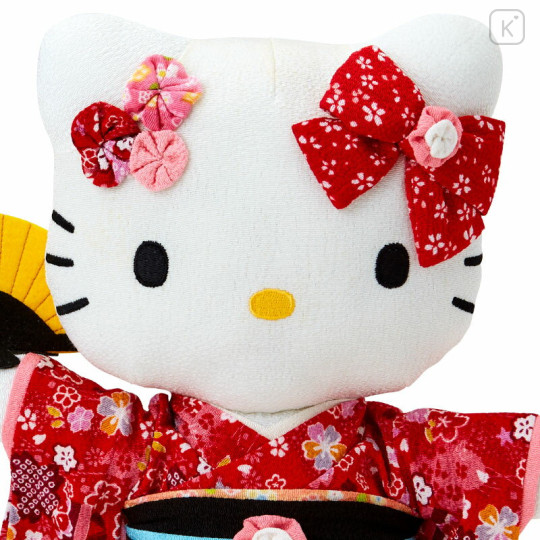 Japan Sanrio Crepe Japanese Doll (L) - Hello Kitty / Red - 3