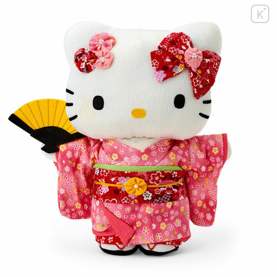 Japan Sanrio Crepe Japanese Doll (L) - Hello Kitty / Pink - 1