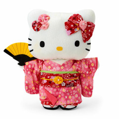 Japan Sanrio Crepe Japanese Doll (L) - Hello Kitty / Pink