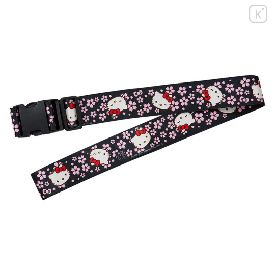 Japan Sanrio Suitcase Belt Luggage Strap - Hello Kitty : Cherry Blossom Sakura - 1