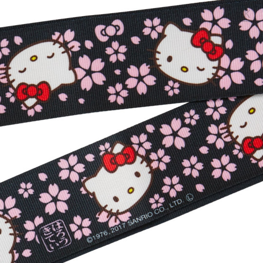 Japan Sanrio Suitcase Belt Luggage Strap - Hello Kitty : Cherry Blossom Sakura - 3