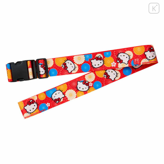 Japan Sanrio Suitcase Belt Luggage Strap - Hello Kitty : Chrysanthemum - 1