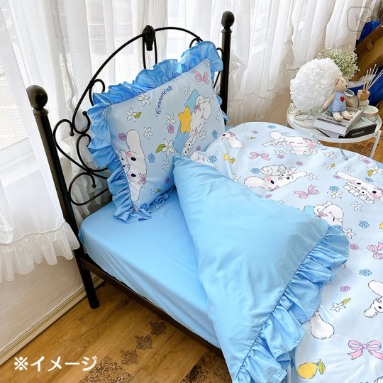 Japan Sanrio Ruffled Duvet & Pillowcase Cover Set - Cinnamoroll & Milk - 2