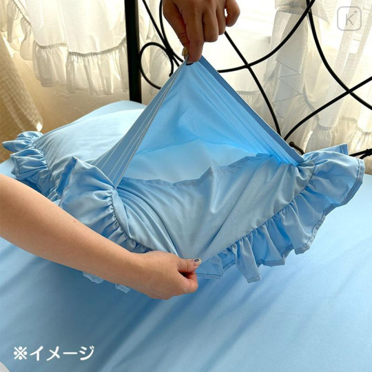 Japan Sanrio Ruffled Duvet & Pillowcase Cover Set - Cinnamoroll & Milk - 5