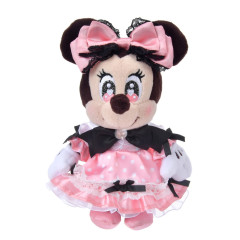 Japan Disney Store Plush Mascot Keychain - Minnie Mouse / Doll Style Heart Eyes