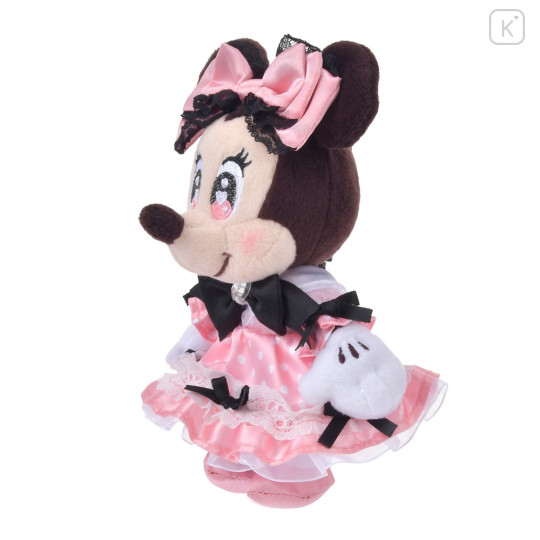 Japan Disney Store Plush Mascot Keychain - Minnie Mouse / Doll Style Heart Eyes - 2