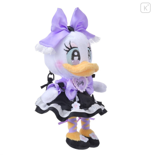 Japan Disney Store Plush Mascot Keychain - Daisy Duck / Doll Style Heart Eyes - 3