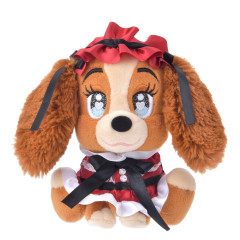 Japan Disney Store Plush Mascot Keychain - Lady and the Tramp / Doll Style Heart Eyes