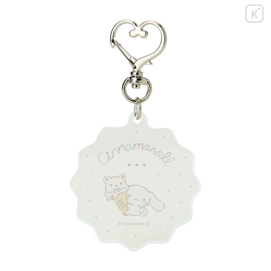 Japan Sanrio Acrylic Keychain - Cinnamoroll / Relaxing Natural Beige - 1