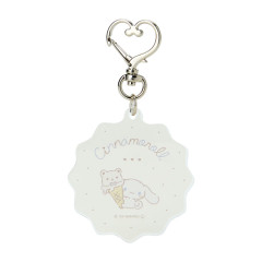 Japan Sanrio Acrylic Keychain - Cinnamoroll / Relaxing Natural Beige