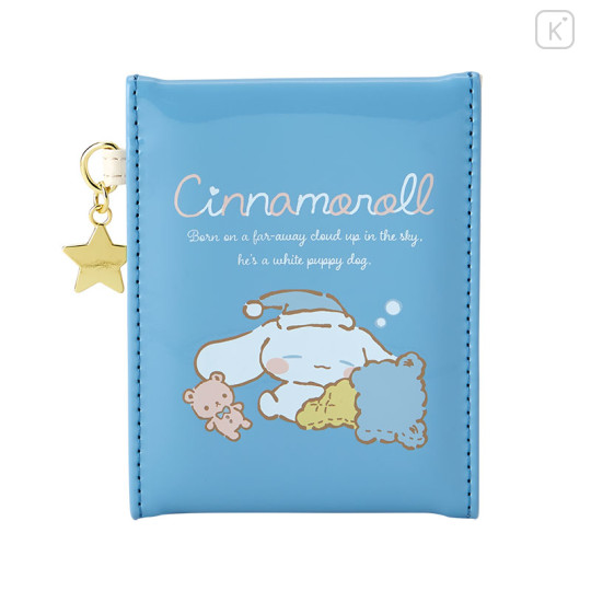 Japan Sanrio Folding Mirror - Cinnamoroll / Relaxing Natural Blue - 1