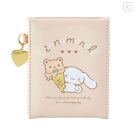 Japan Sanrio Folding Mirror - Cinnamoroll / Relaxing Natural Beige - 1