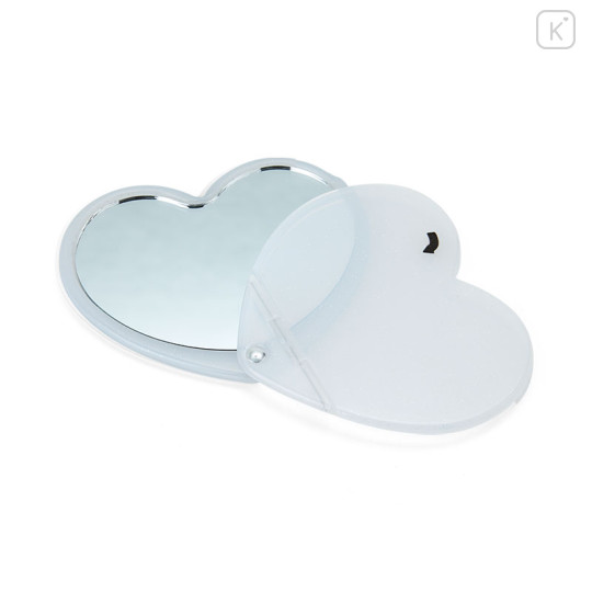 Japan Sanrio Heart-shaped Compact Mirror - Cinnamoroll : Relaxing Natural - 2