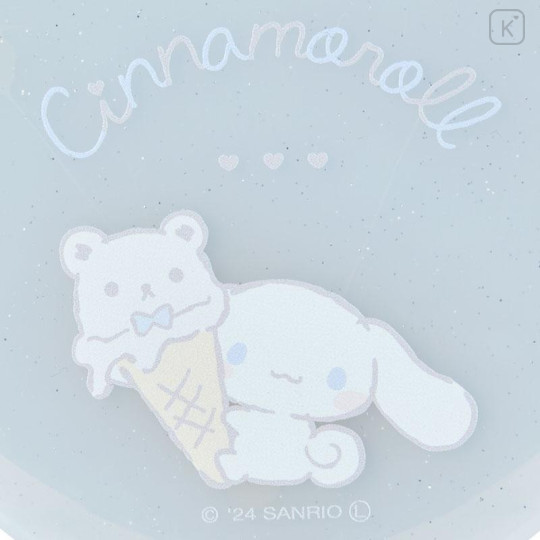 Japan Sanrio Heart-shaped Compact Mirror - Cinnamoroll : Relaxing Natural - 4