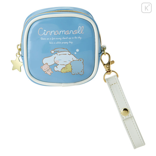 Japan Sanrio Mini Square Pouch - Cinnamoroll / Relaxing Natural Blue - 1