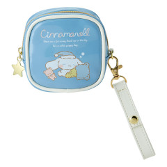 Japan Sanrio Mini Square Pouch - Cinnamoroll / Relaxing Natural Blue