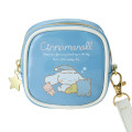 Japan Sanrio Mini Square Pouch - Cinnamoroll / Relaxing Natural Blue - 2