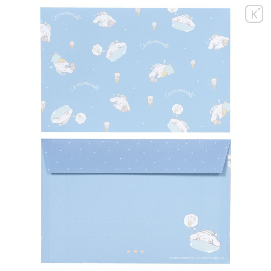 Japan Sanrio Letter Set - Cinnamoroll / Relaxing Natural Blue - 3