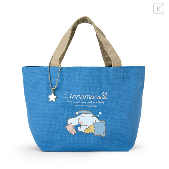 Japan Sanrio Mini Tote Bag - Cinnamoroll / Relaxing Natural Blue - 1