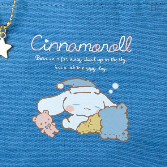 Japan Sanrio Mini Tote Bag - Cinnamoroll / Relaxing Natural Blue - 4