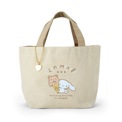 Japan Sanrio Mini Tote Bag - Cinnamoroll / Relaxing Natural Beige