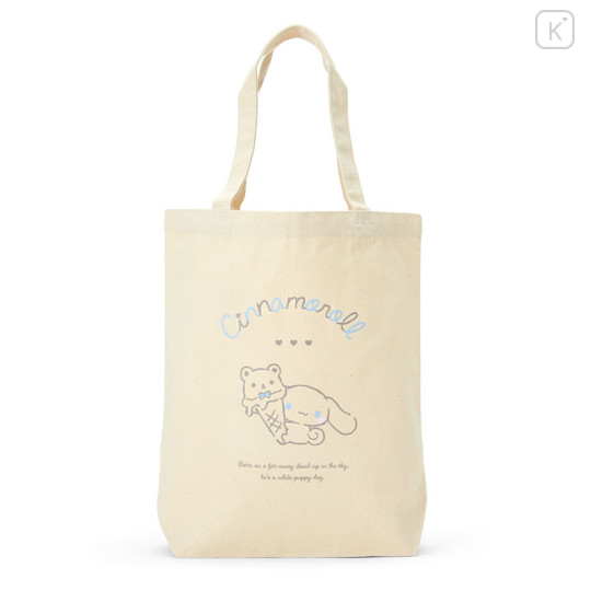 Japan Sanrio Tote Bag - Cinnamoroll / Relaxing Natural - 1